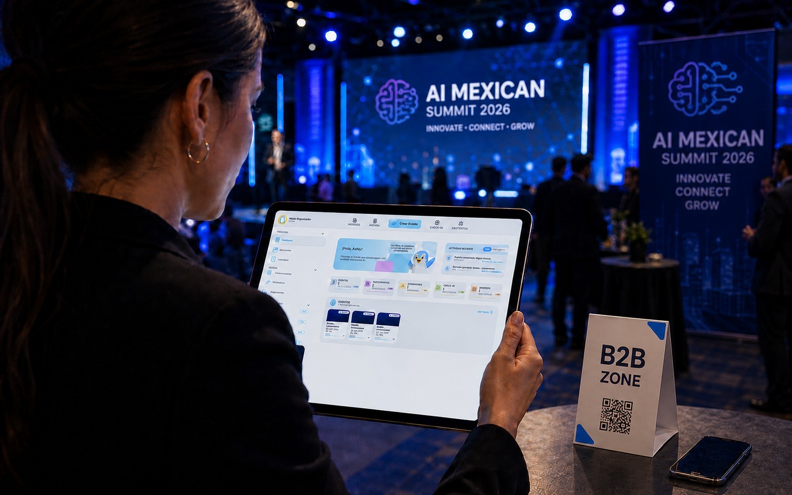 Operación de BinkBe durante AI Mexican Summit